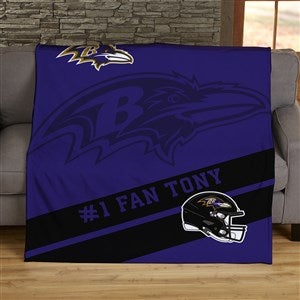 NFL Corner Logo Baltimore Ravens 50x60 Lightweight Fleece Blanket - 45455-LF