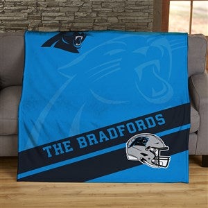 NFL Corner Logo Carolina Panthers Personalized 50x60 Plush Fleece Blanket - 45459-F