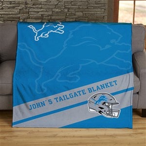 NFL Corner Logo Detroit Lions Personalized 50x60 Plush Fleece Blanket - 45466-F