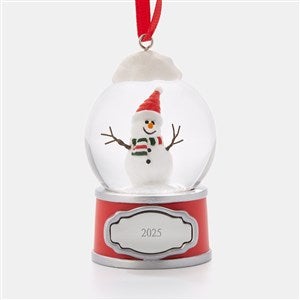 Yearly Happy Snowman Snow Globe Engraved Ornament - 45475