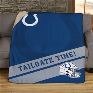 NFL Corner Logo Indianapolis Colts Personalized 50x60 Sherpa Blanket - 45477-S
