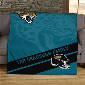 NFL Corner Logo Jacksonville Jaguars Personalized 50x60 Plush Fleece Blanket - 45479-F