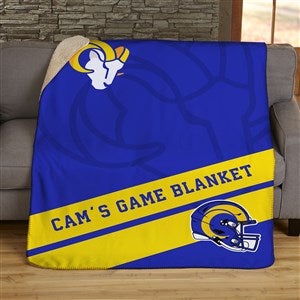 NFL Corner Logo Los Angeles Rams Personalized 50x60 Sherpa Blanket - 45482-S