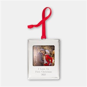 Engraved First Christmas Picture Frame Ornament - 45487