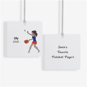 philoSophies Personalized Metal Pickleball Ornament - 2-Sided - 45524-2M