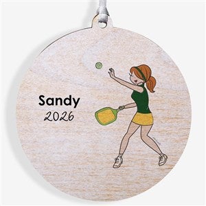 philoSophies Personalized Wood Pickleball Ornament - 45524-1W