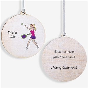philoSophies Personalized Wood Pickleball Ornament - 2-Sided - 45524-2W