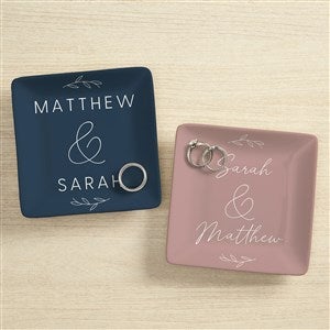 Elegant Couple Names Personalized Ring Dish - 45526