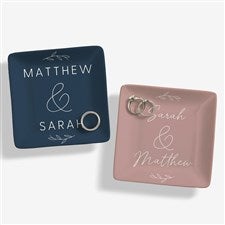 Elegant Couple Names Personalized Ring Dish - 45526