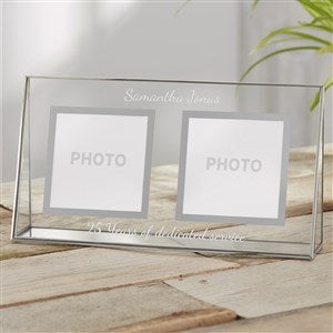 Personalized Logo Double Photo Glass Frame - 45550