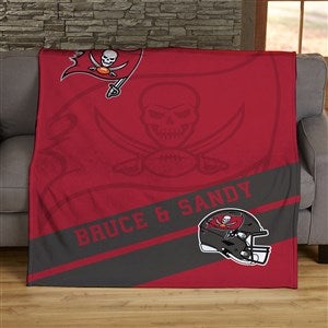 NFL Corner Logo Tampa Bay Buccaneers Personalized 50x60 Plush Fleece Blanket - 45555-F