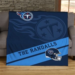 NFL Corner Logo Tennessee Titans Personalized 50x60 Plush Fleece Blanket - 45556-F