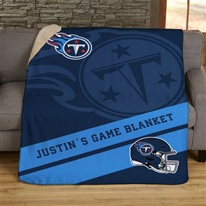NFL Corner Logo Tennessee Titans Personalized 60x80 Sherpa Blanket - 45556-SL