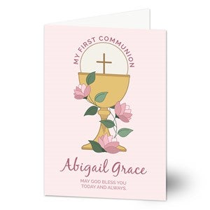 First Communion Icons Personalized Greeting Card - 45572