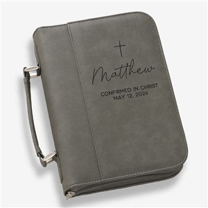 Confirmed in Christ Personalized Bible Cover - Charcoal - 45577-G