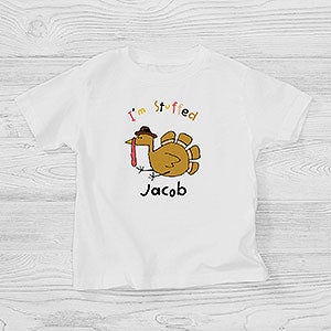 Personalized Toddler Thanksgiving T-Shirt - Im Stuffed - 4558-TT