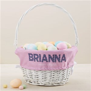 Pop Pattern Personalized Easter Basket - White - 45581-W