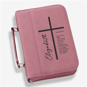 Religious Verse Personalized Bible Cover-Pink - 45591-P