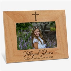Confirmation Cross Personalized Picture Frame- 4 x 6 - 45594-S