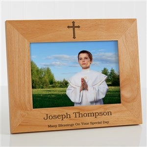 Confirmation Cross Personalized Picture Frame- 5 x 7 - 45594-M