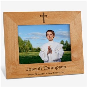 Confirmation Cross Personalized Picture Frame- 5 x 7 - 45594-M