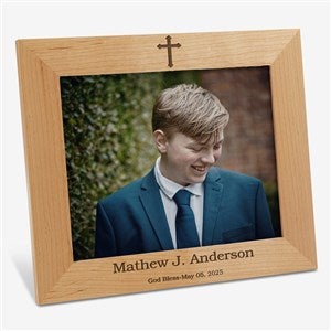 Confirmation Cross Personalized Picture Frame- 8 x 10 - 45594-L