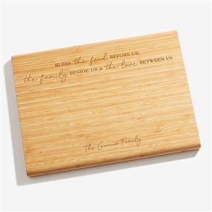 Bless the Food Before Us Personalized Bamboo Cutting Board- 14x18 - 45602-L