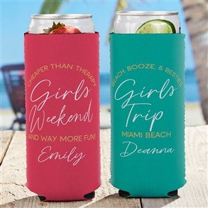 Girls Trip Personalized Slim Can Cooler - 45617