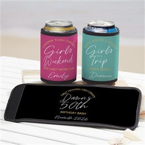 Girls Trip Personalized Beer Can  Bottle Wrap - 45618