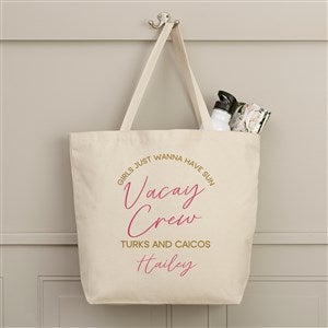 Girls Trip Personalized Canvas Tote Bag - Large - 45621