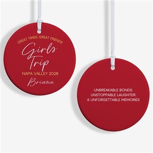 Girls Trips Personalized Christmas Ornament - Glossy - 2-Sided - 45625-2