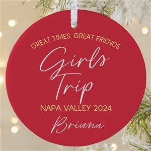 Girls Trips Personalized Christmas Ornament - Large - 45625-1L