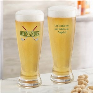 Crossed Clubs Personalized 20oz. Pilsner Glass - 45643-P