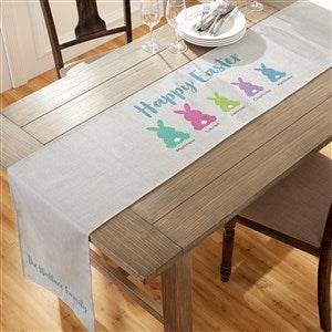 Pastel Easter Bunny Personalized Table Runner - Large - 45698-L