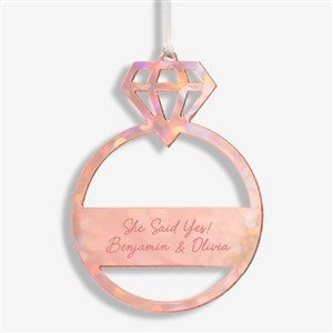 Engagement Ring Personalized Acrylic Ornament - Rose Gold - 45713-RG