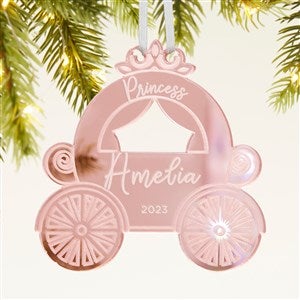 Princess Carriage Personalized Acrylic Ornament- Rose Gold - 45714-RG