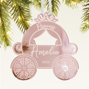 Princess Carriage Personalized Acrylic Ornament- Rose Gold - 45714-RG