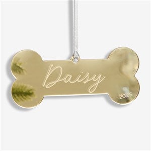 Dog Bone Personalized Acrylic Christmas Ornament - Gold - 45716-G