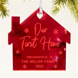 Our First Home Personalized Acrylic Ornament- Red - 45718-R