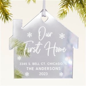 Our First Home Personalized Acrylic Ornament- Silver - 45718-S