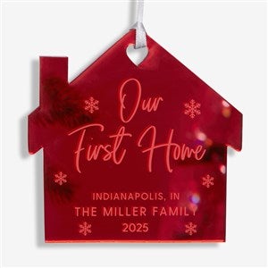 Our First Home Personalized Acrylic Ornament- Red - 45718-R