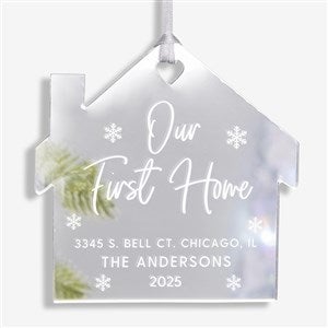 Our First Home Personalized Acrylic Ornament- Silver - 45718-S