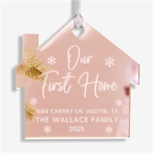 Our First Home Personalized Acrylic Ornament- Rose Gold - 45718-RG