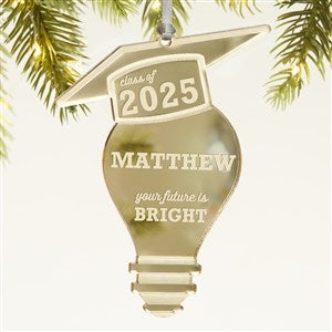 Bright Future Personalized Graduation Ornament - Gold Acrylic - 45723-G