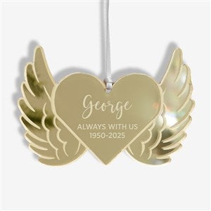 Memorial Wings Personalized Acrylic Ornament- Gold - 45724-G