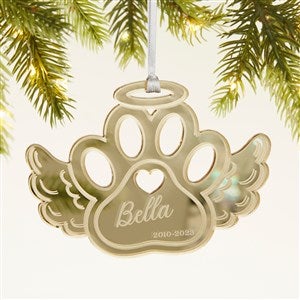 Pet Memorial Personalized Acrylic Christmas Ornament - Gold - 45729-G