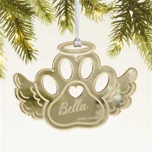 Pet Memorial Personalized Acrylic Christmas Ornament - Gold - 45729-G