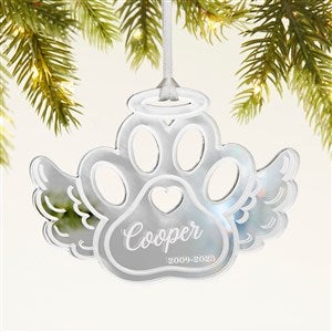 Pet Memorial Personalized Acrylic Christmas Ornament - Silver - 45729-S