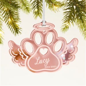 Pet Memorial Personalized Acrylic Christmas Ornament - Rose Gold - 45729-RG