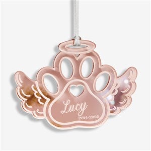 Pet Memorial Personalized Acrylic Christmas Ornament - Rose Gold - 45729-RG